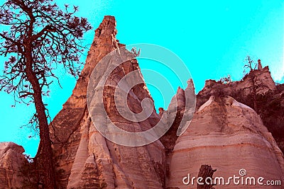 Tent Rocks in New Mexico Stock Photo