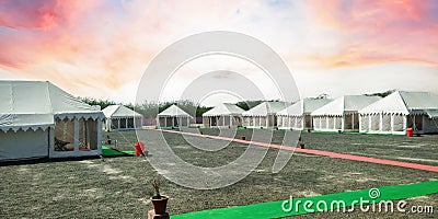 Tents at Rann Utsav a tent city at Kutch in Gujarat Editorial Stock Photo