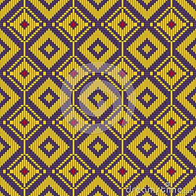 Tenun Ikat Seamless Pattern Stock Photo