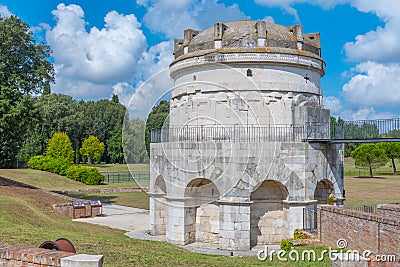 Teodorico Mausoleum in Italian town Ravenna Stock Photo