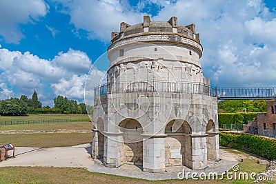 Teodorico Mausoleum in Italian town Ravenna Stock Photo