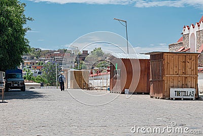 Teotitlan del Valle, Oaxaca, Mexico at a sunny day Editorial Stock Photo