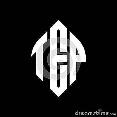 TEP circle letter logo design with circle and ellipse shape. TEP ellipse letters with typographic style. The three initials form a Vector Illustration