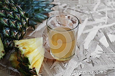 Tepache is a fermented lemonade made from pineapples, sugar and spices Stock Photo