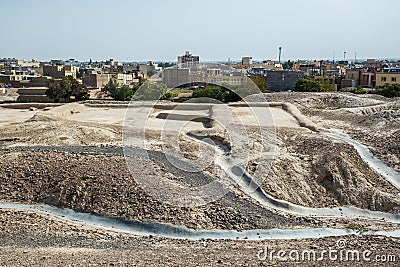 Tepe Sialk in Kashan, Iran Stock Photo