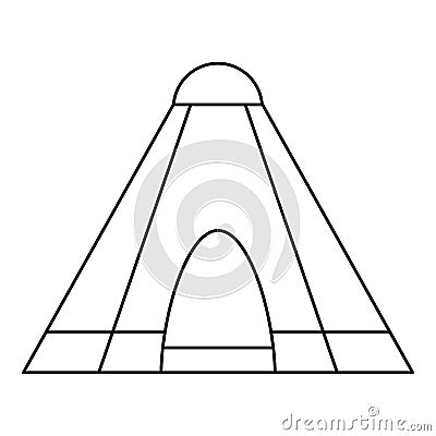 Tepee tent icon, outline style Vector Illustration