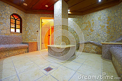 Tepidarium steamroom sauna Stock Photo