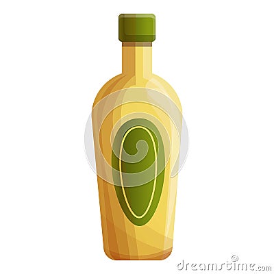 Tequila bottle icon, cartoon style Vector Illustration