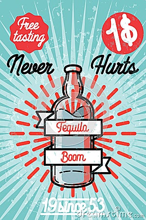 Tequila color banner Vector Illustration