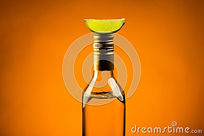 Tequila with lime Stock Photo