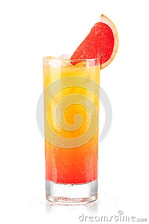 Tequila sunrise alcohol cocktail Stock Photo