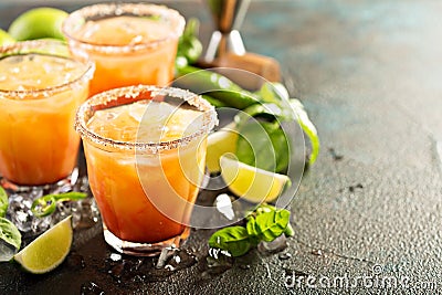 Tequila sunrise margarita Stock Photo