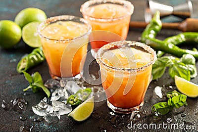 Tequila sunrise margarita Stock Photo