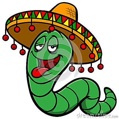 Tequila Worm Vector Illustration