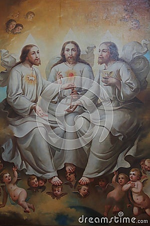 Jesus in Tercera orden chapel, cuernavaca cathedral, morelos, mexico VI Editorial Stock Photo