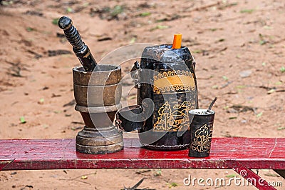 Terere-mate drink from Paraguay Stock Photo