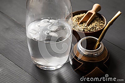 Terere, yerba mate frozen drink Stock Photo