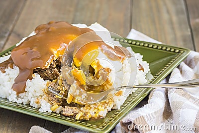 Teriyaki Loco Moco Stock Photo