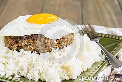 Teriyaki Loco Moco Stock Photo