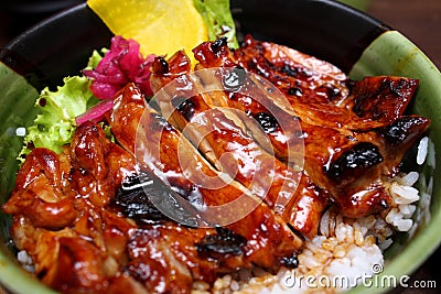 Teriyaki Rice Stock Photo