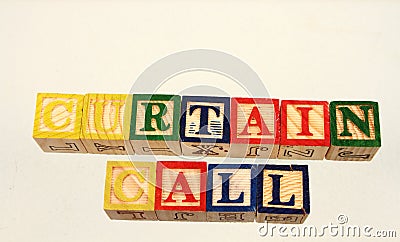 The term curtain call Stock Photo