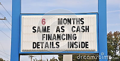 Term Financing Sign Stock Photo