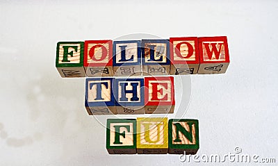 The term follow the fun Stock Photo