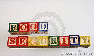 The term food security Stock Photo