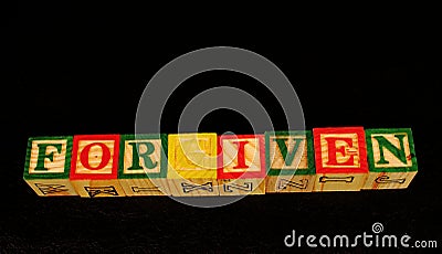 The term Forgiven Stock Photo