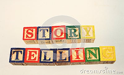 The term story telling Stock Photo