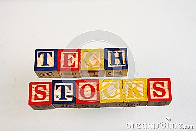 The term tech stocks Stock Photo