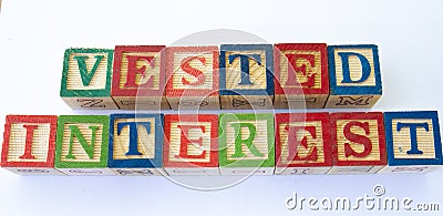 The term vested interest Stock Photo