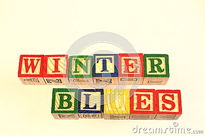 The term winter blues Stock Photo