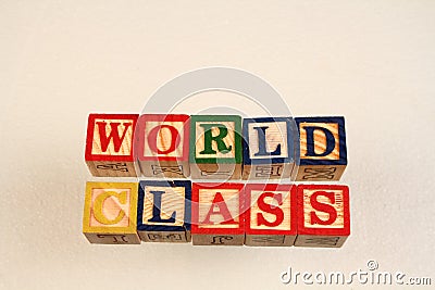 The term world class Stock Photo