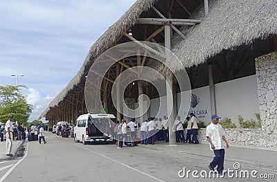 Terminal 2 in Punta Cana International Airport , Dominican Republic Editorial Stock Photo