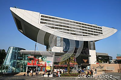 The terminal building for the funicular Editorial Stock Photo