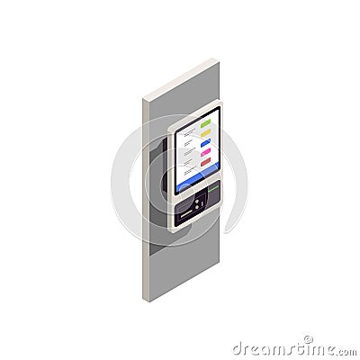 Isometric Terminal Icon Vector Illustration