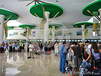 Terminal 2 in Punta Cana International Airport, Dominican Republic Editorial Stock Photo