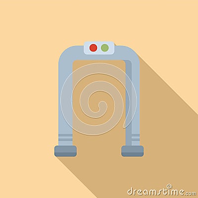 Terminal scanner icon flat vector. Airport seat air Vector Illustration