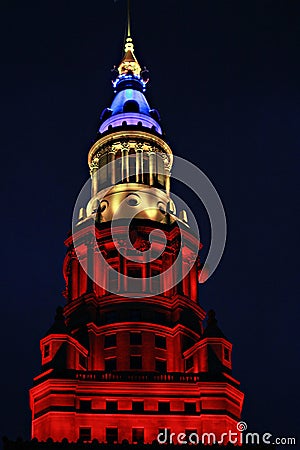 Terminal Tower Skyscraper in Cleveland, Ohio Stock Photo