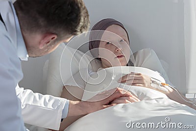 Terminally ill girl Stock Photo