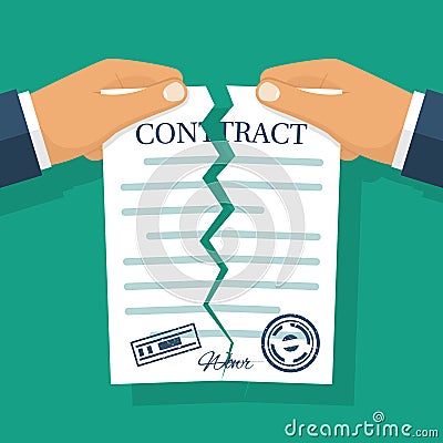 Terminated contract vector Vector Illustration