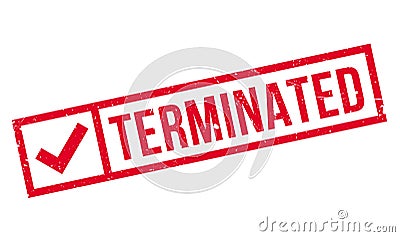 Terminated rubber stamp Vector Illustration