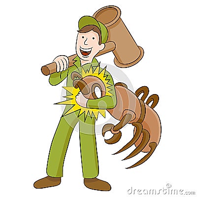 Termite Exterminator Vector Illustration