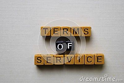 Terms of Service on wooden blocks. Business and inspiration concept Stock Photo