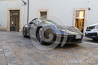 Porsche luxury sports car parked Editorial Stock Photo