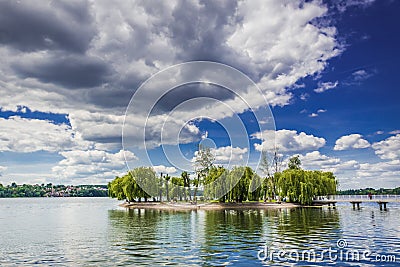 Ternopil Pond in Ukraine Editorial Stock Photo