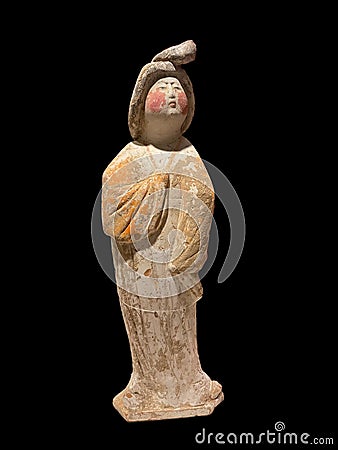 Terra-cotta Chinese figurine Neolithic Period Editorial Stock Photo