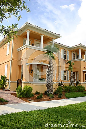 Terra cotta condos Stock Photo