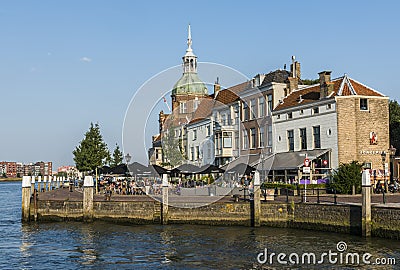 Terrace in Dordrecht Editorial Stock Photo